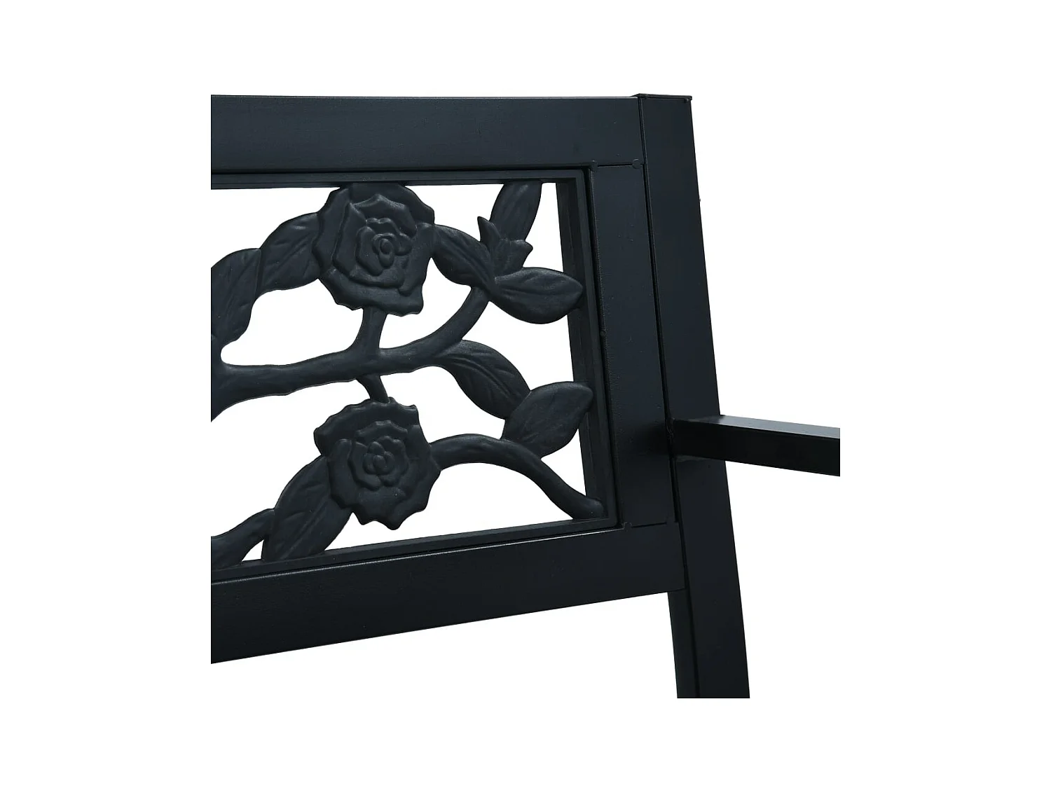 Banco de jardín acero negro 125 cm