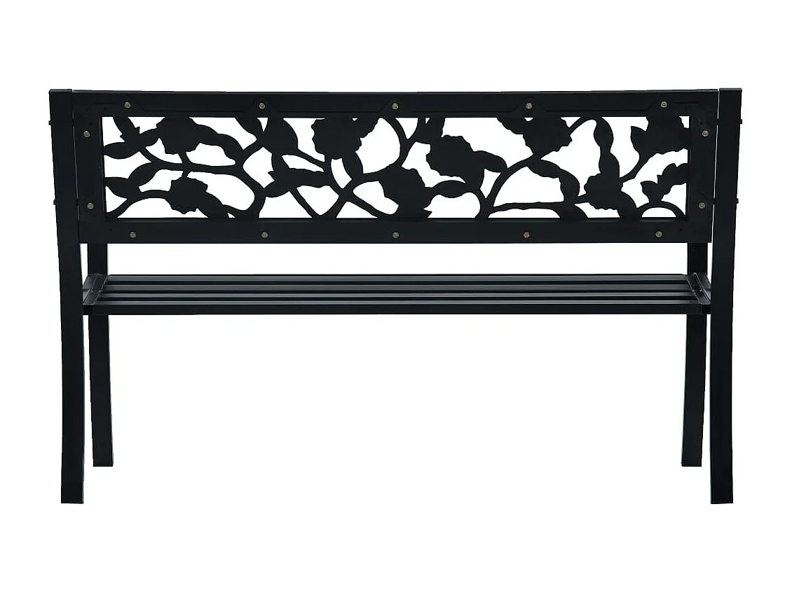 Banco jardim 125 cm aço preto