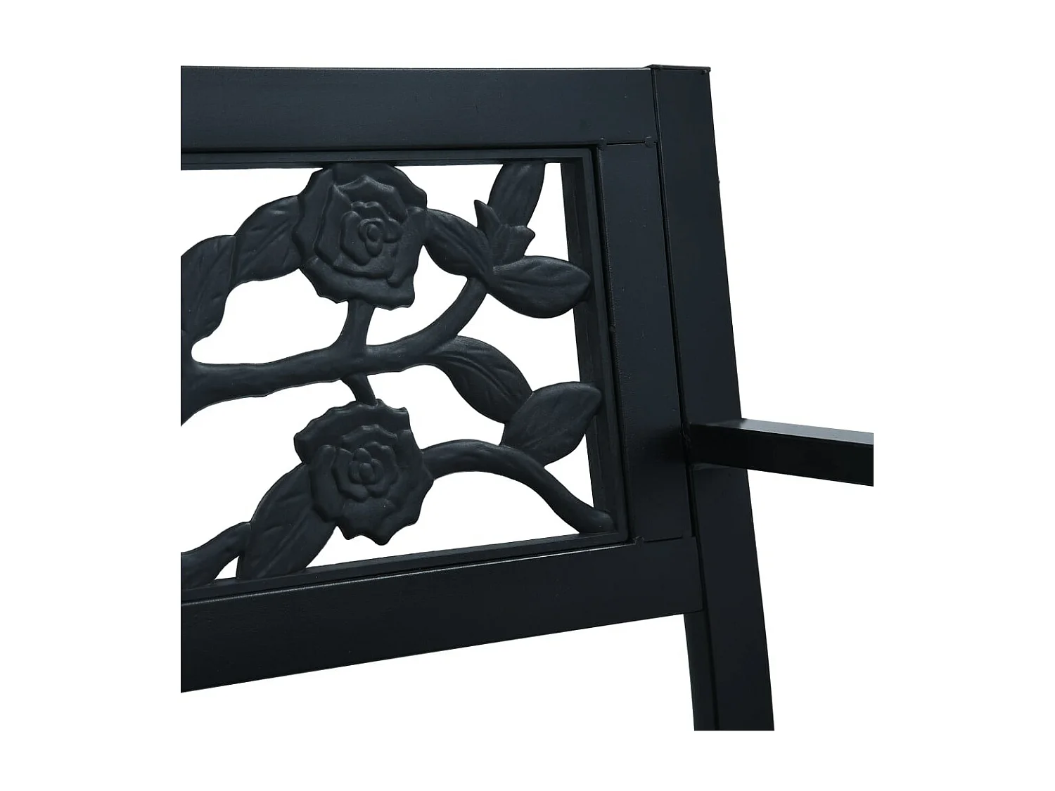 Banco jardim 125 cm aço preto