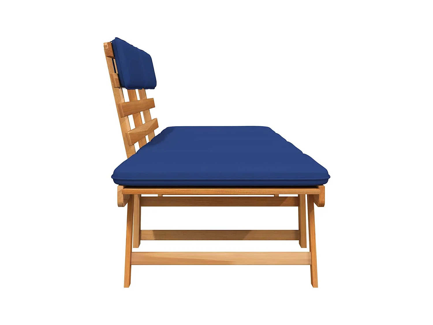 Banc de jardin avec coussins 2-en-1 190 cm Bois solide d'acacia