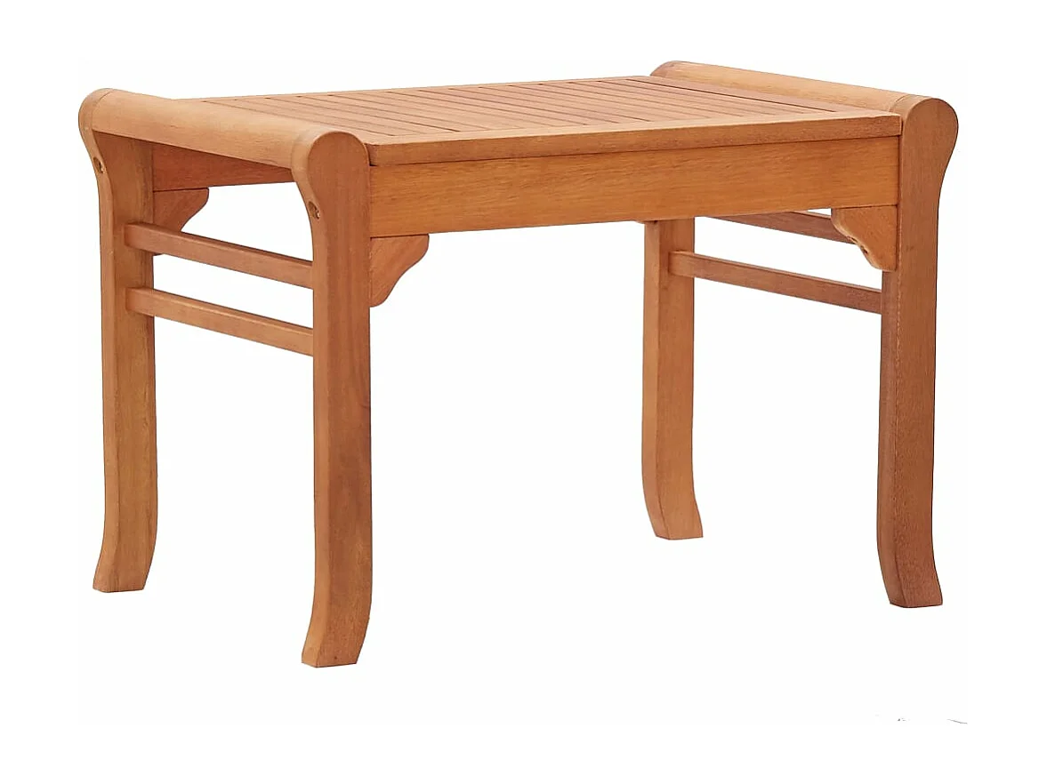 Banco de jardín madera maciza de eucalipto 64 cm