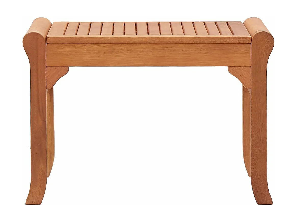 Banco de jardín madera maciza de eucalipto 64 cm