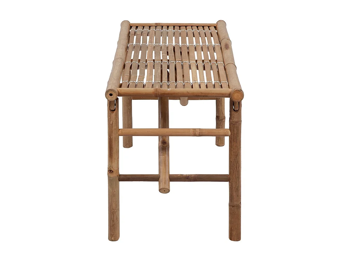 Banc de jardin pliable avec coussin 118 cm Bambou
