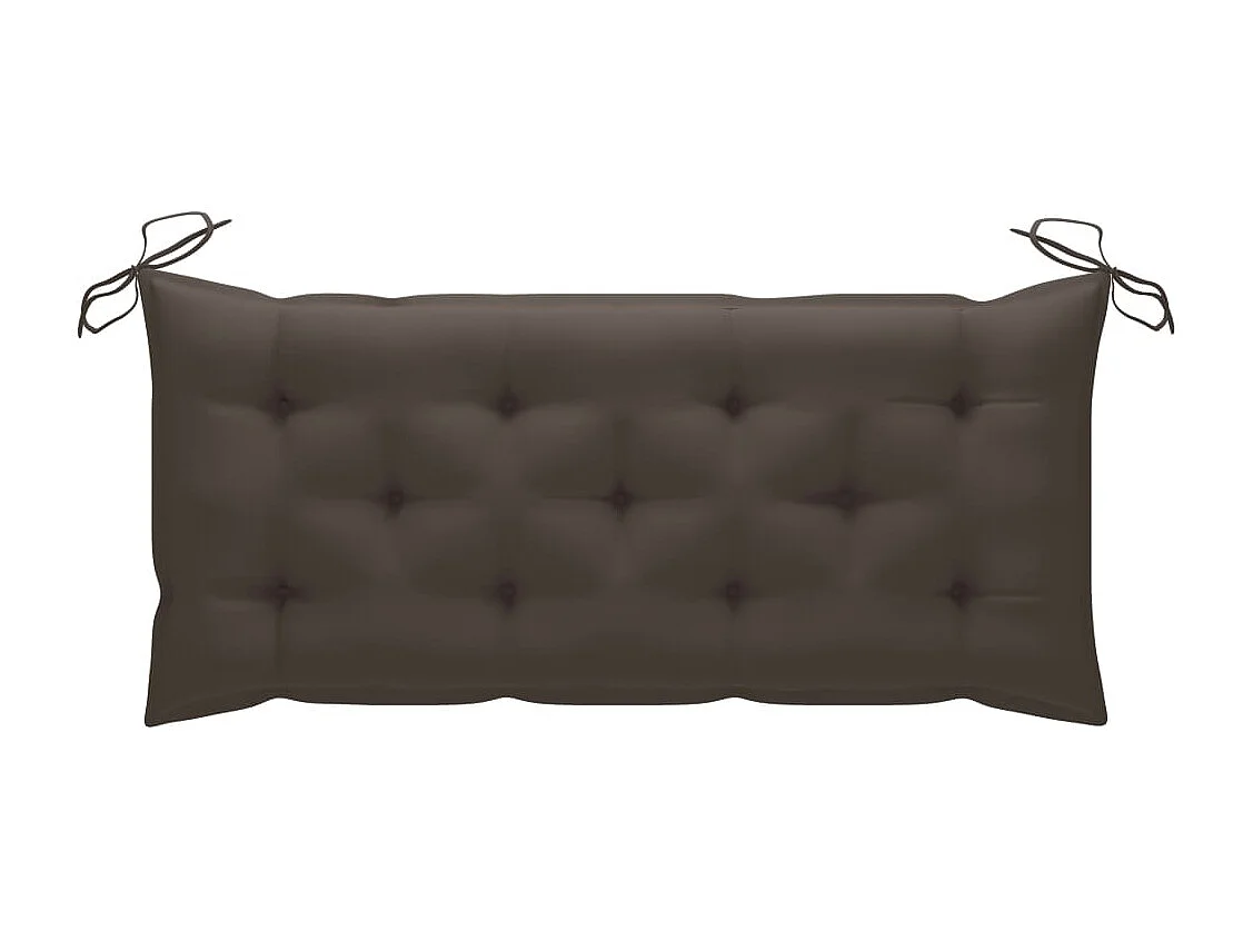 Banc de jardin pliable avec coussin 118 cm Bambou
