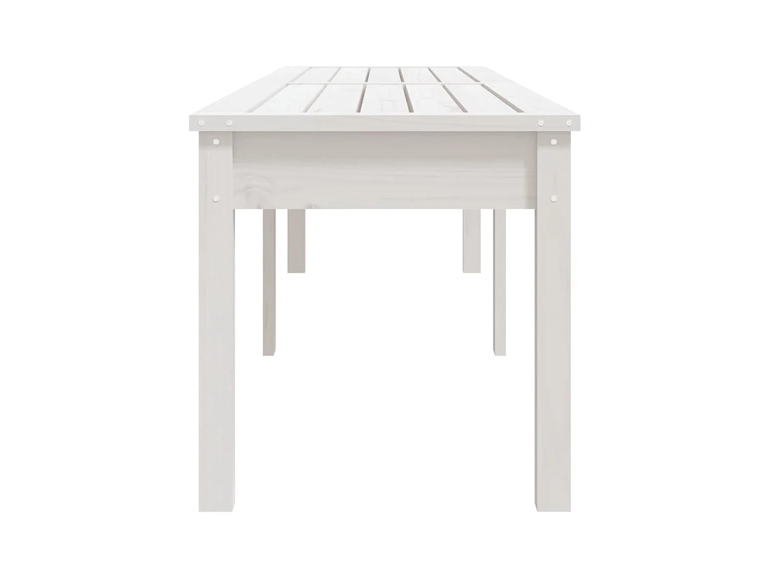 Banc de jardin à 2 places blanc 203,5x44x45 cm bois massif pin