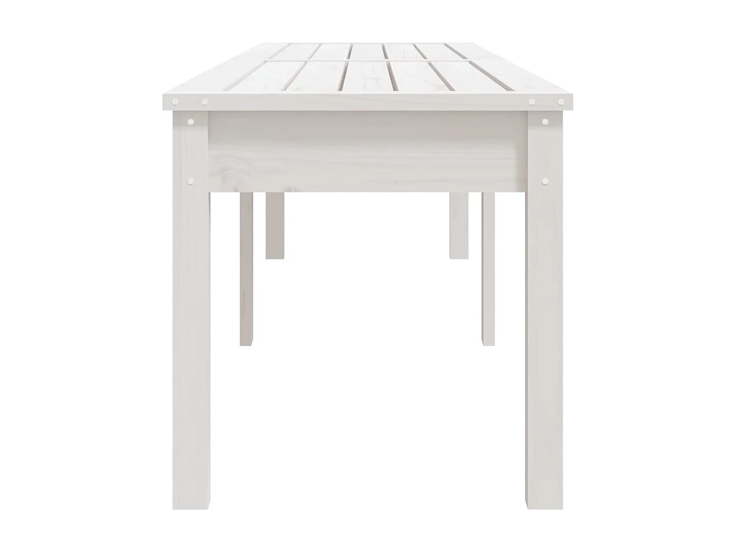 Banc de jardin à 2 places blanc 203,5x44x45 cm bois massif pin