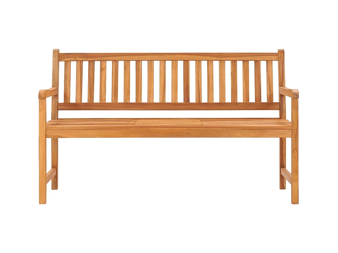 Banc de jardin 3 places avec table 150 cm Teck solide