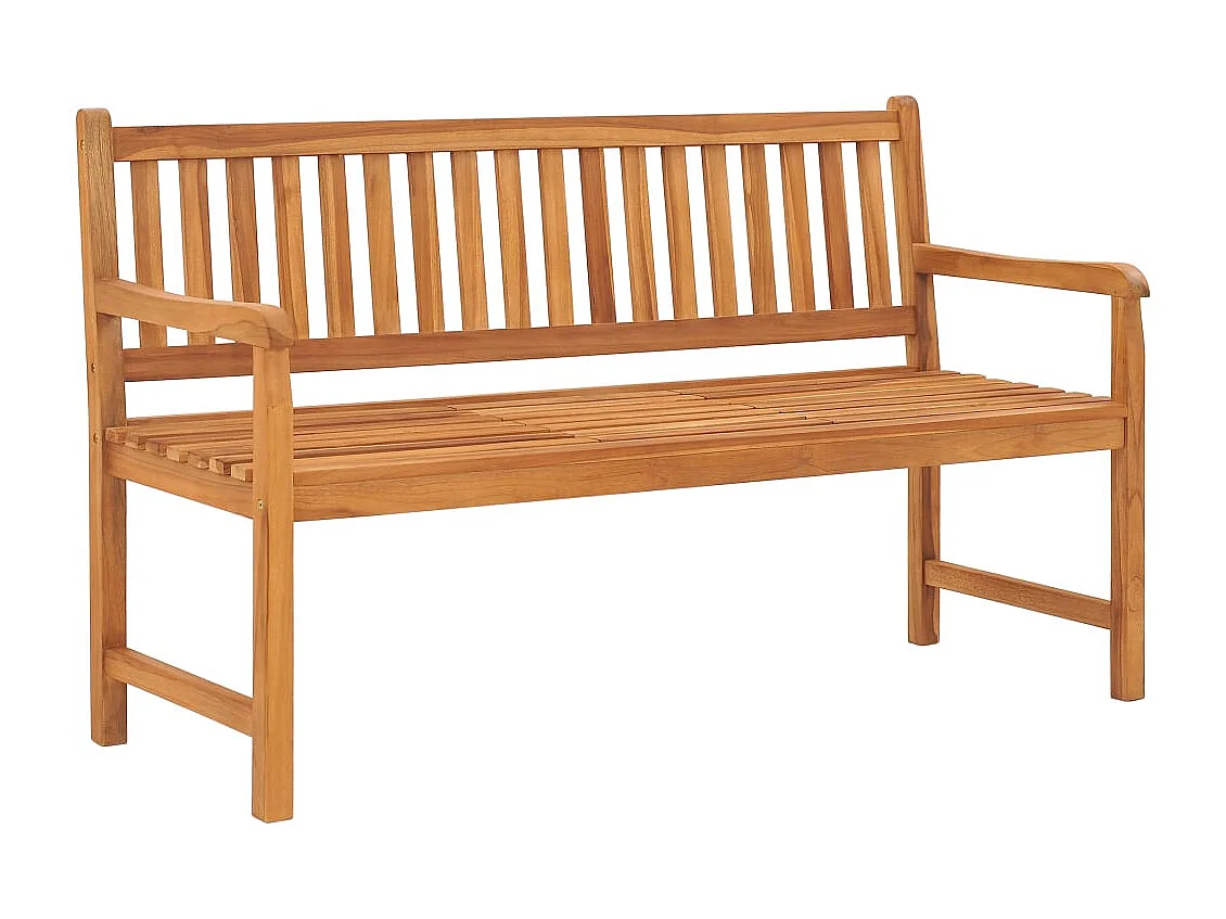 Banc de jardin 3 places avec table 150 cm Teck solide