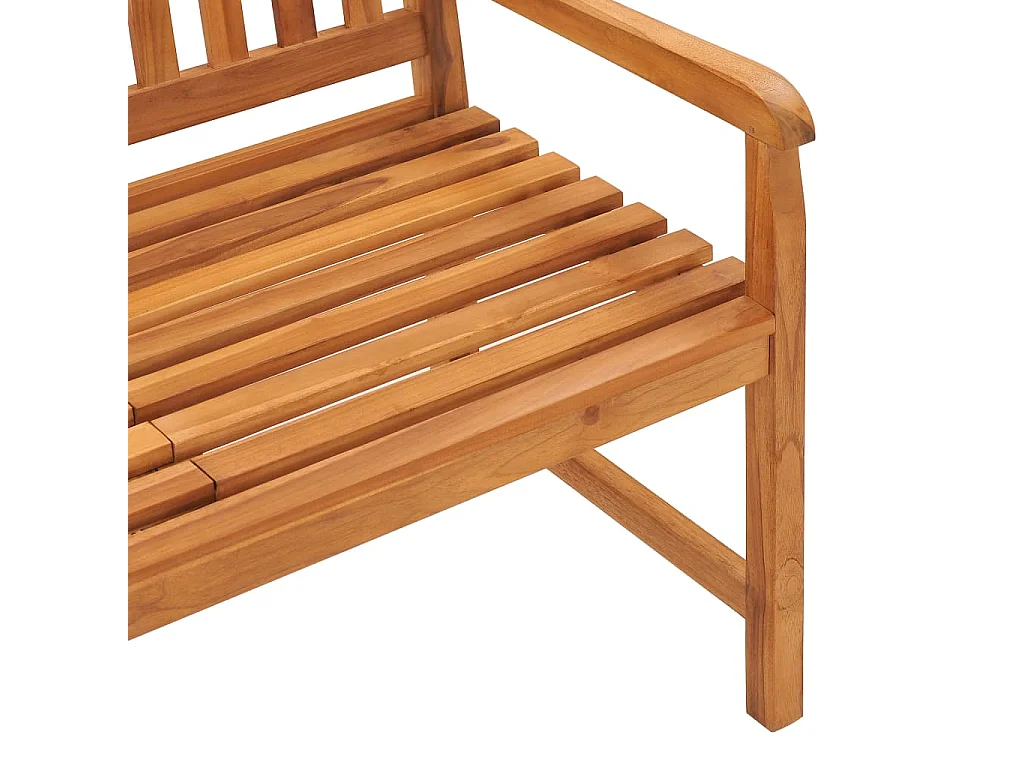 Banc de jardin 3 places avec table 150 cm Teck solide