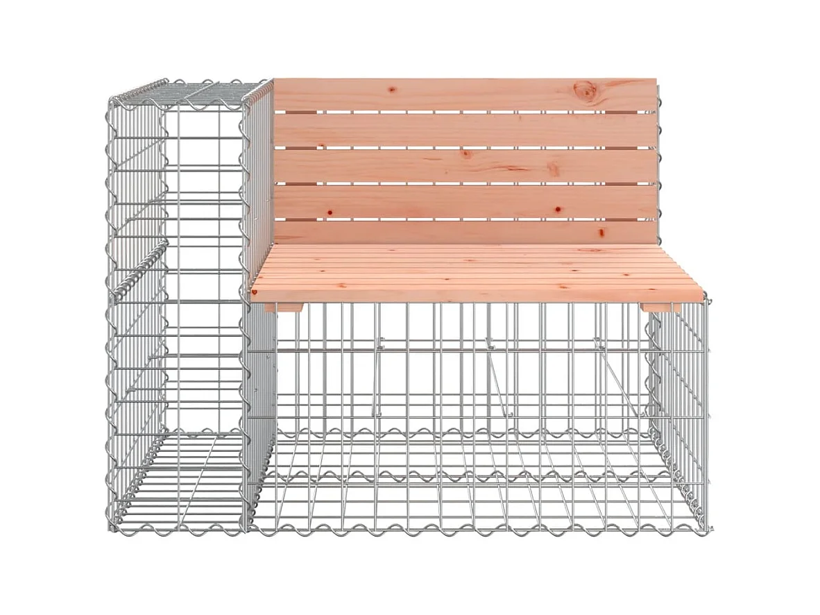 Banc jardin design gabion 287x71x65,5 cm bois massif de douglas