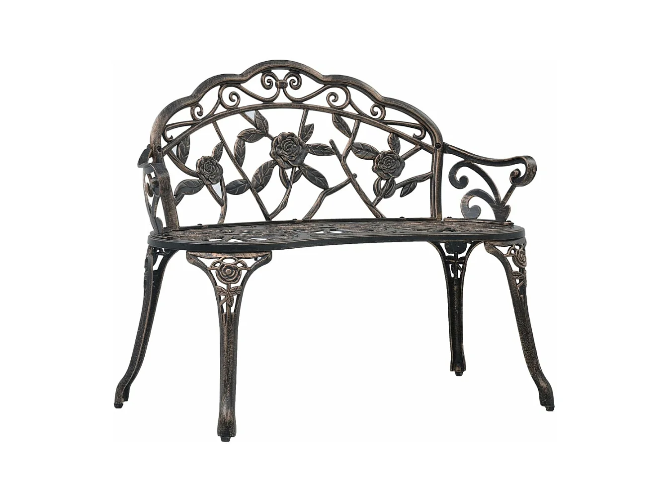 Banc de bistrot 100 cm Bronze Aluminium coulé