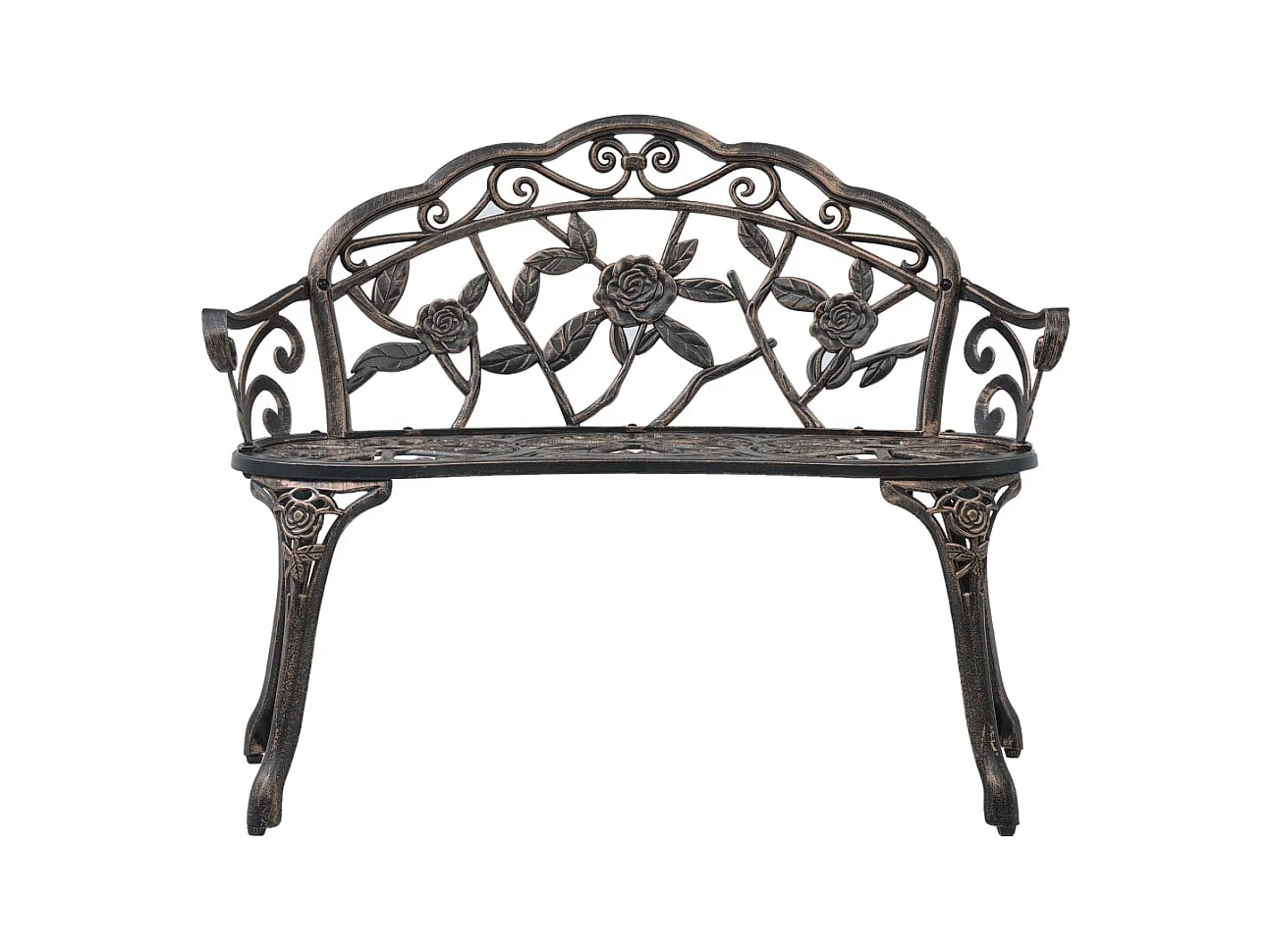 Banc de bistrot 100 cm Bronze Aluminium coulé