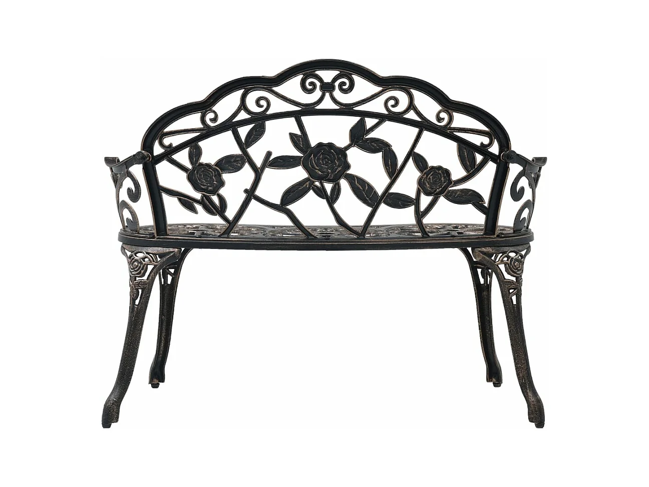 Banc de bistrot 100 cm Bronze Aluminium coulé