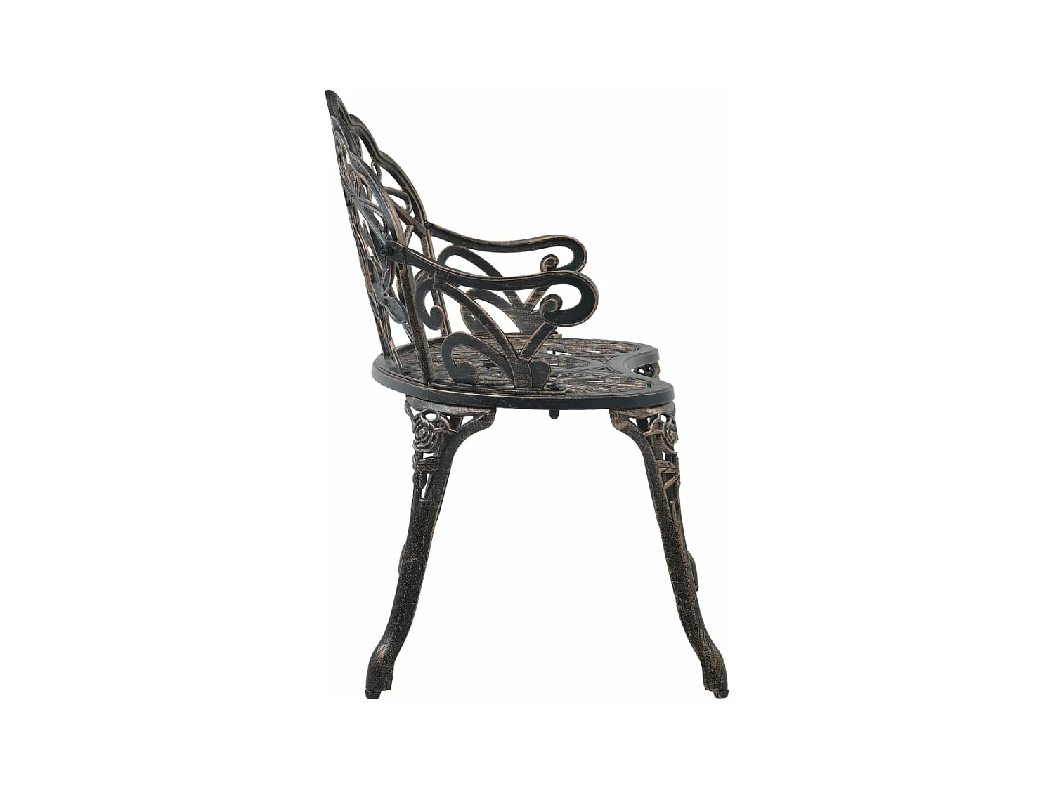 Banc de bistrot 100 cm Bronze Aluminium coulé