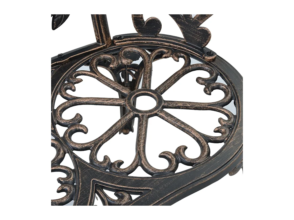 Banc de bistrot 100 cm Bronze Aluminium coulé