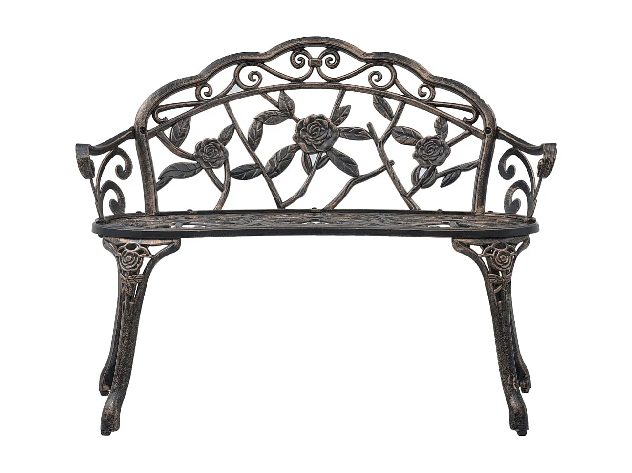 Banc de bistrot 100 cm Bronze Aluminium coulé