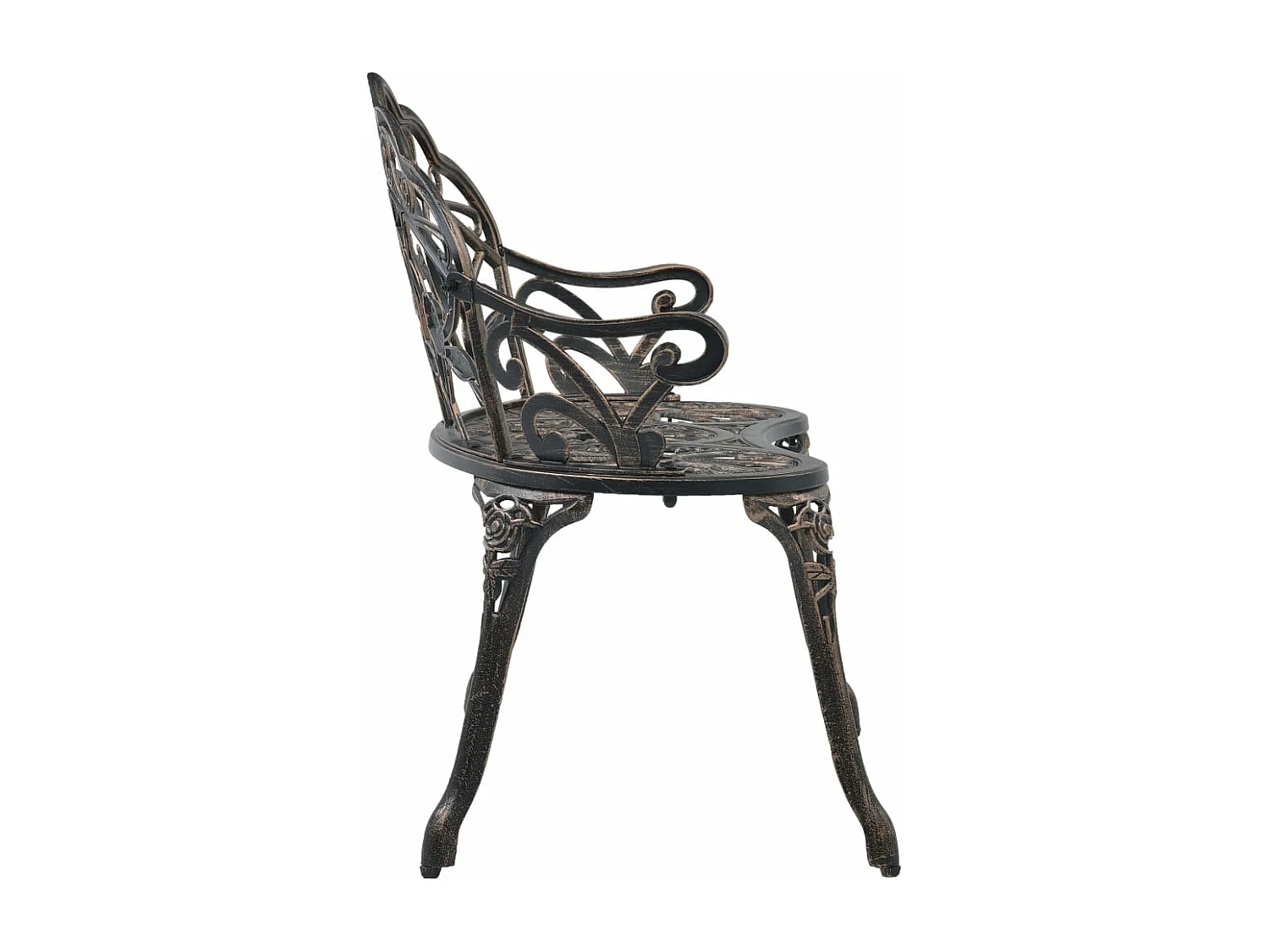 Banc de bistrot 100 cm Bronze Aluminium coulé