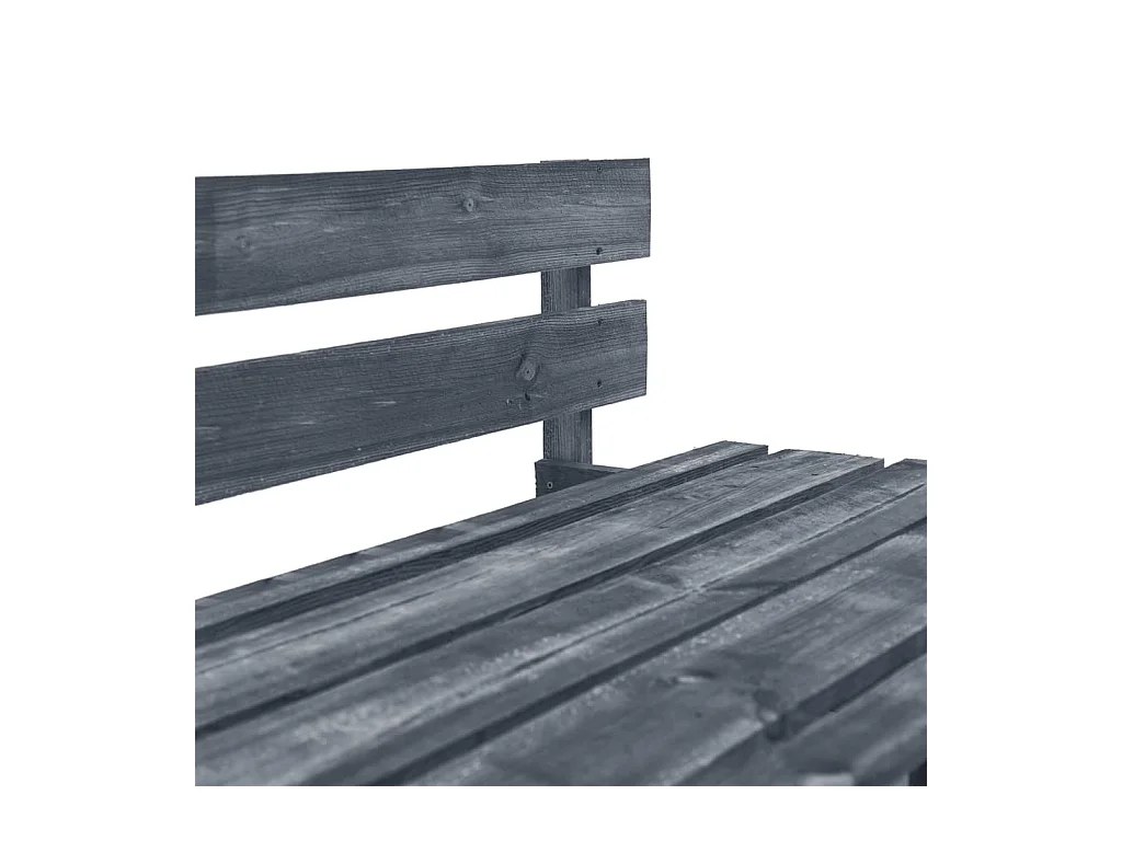 Banco de palés para jardín madera gris