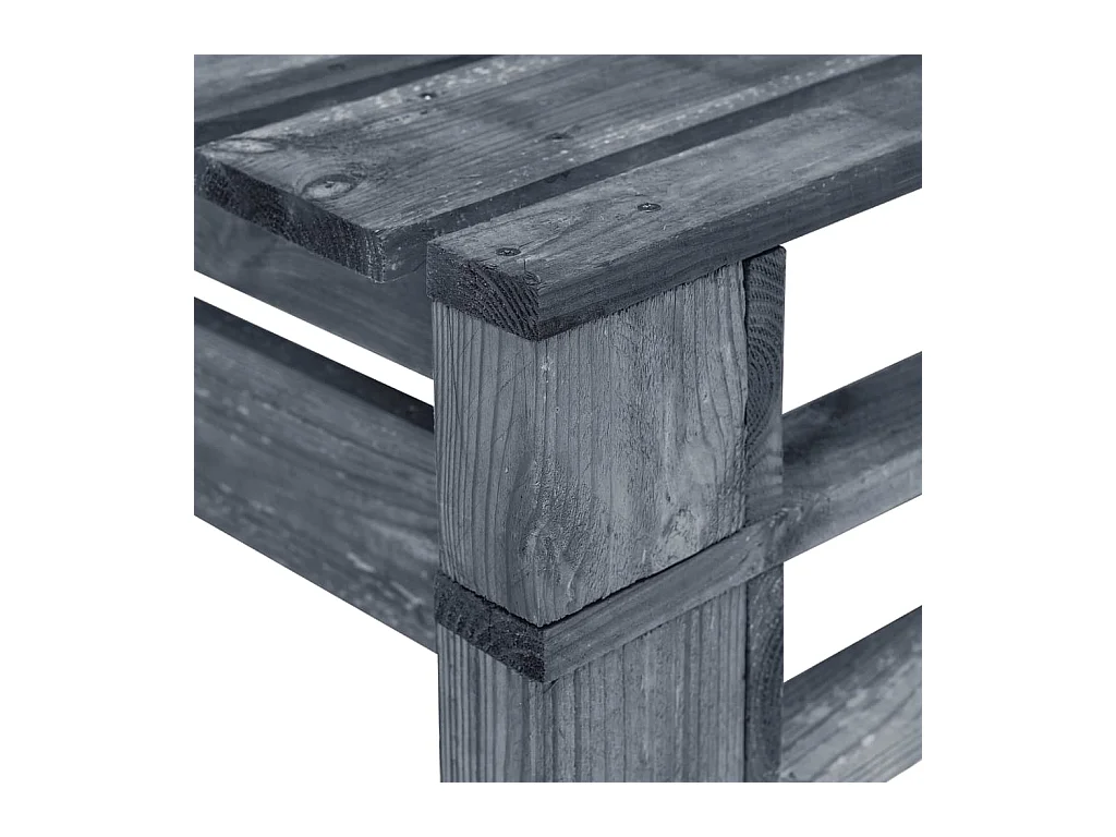 Banco de palés para jardín madera gris