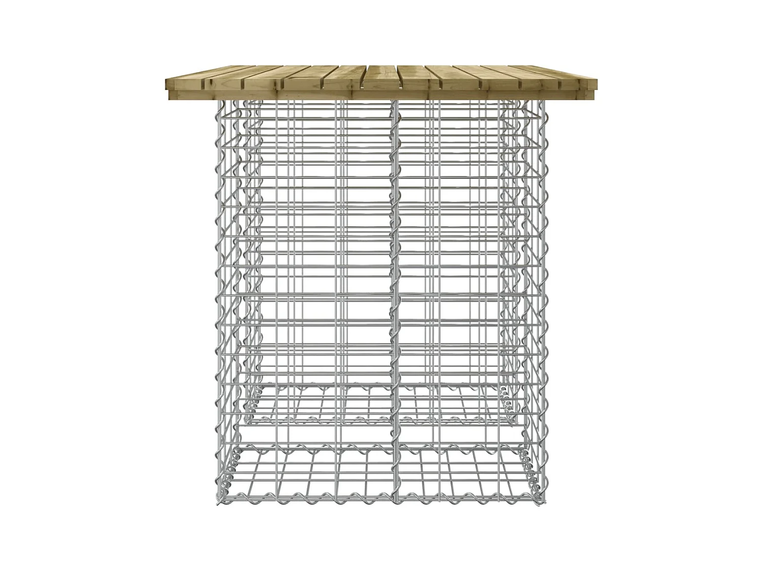 Banc de jardin design gabion 100x70x72 cm bois de pin imprégné