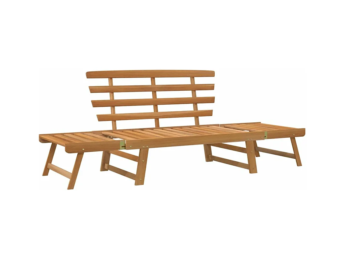 Banco de jardim 2-em-1 190 cm madeira de acácia maciça