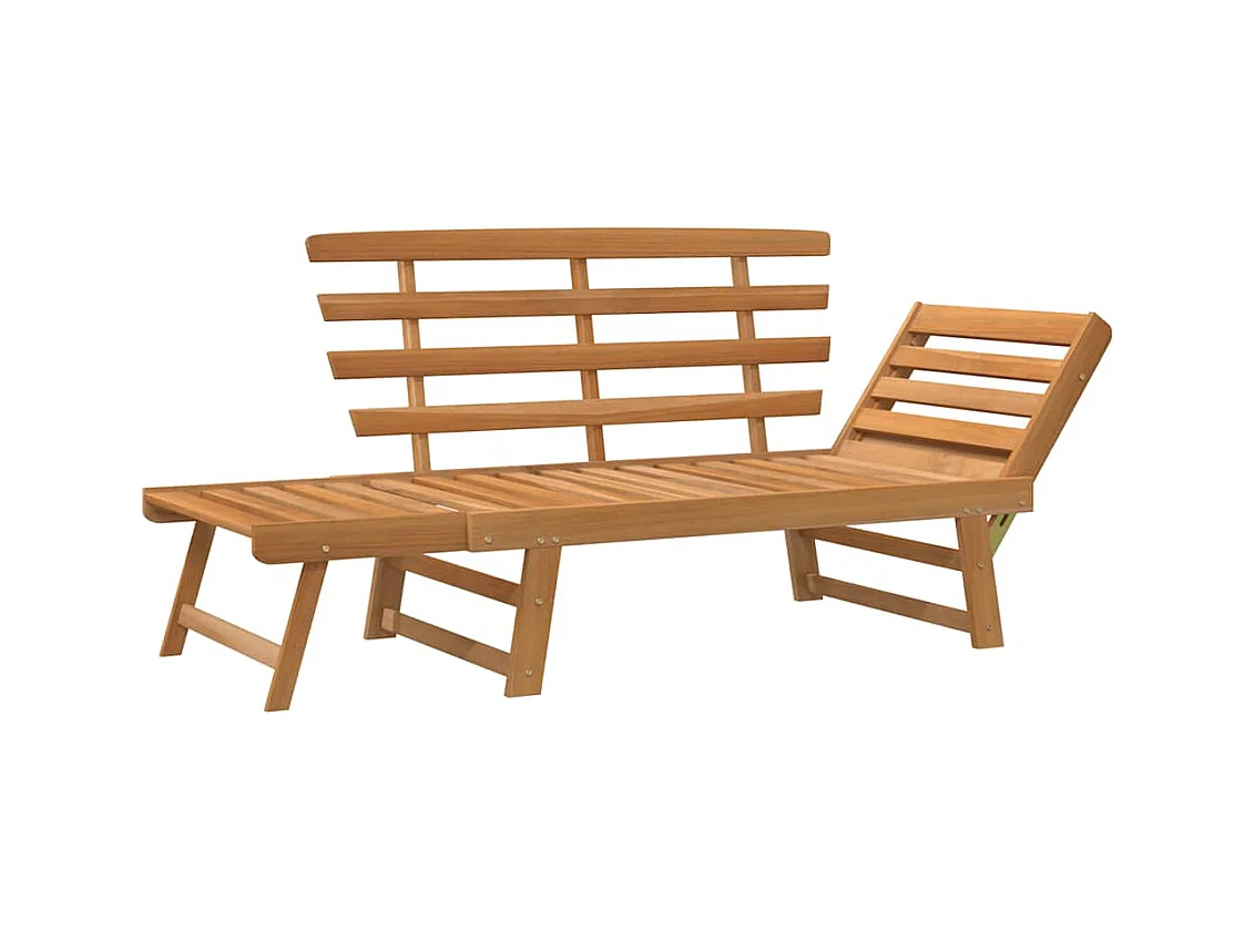 Banco de jardim 2-em-1 190 cm madeira de acácia maciça