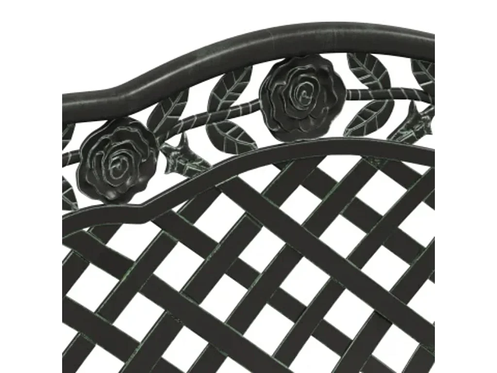 Banco de jardín de aluminio fundido verde 108 cm