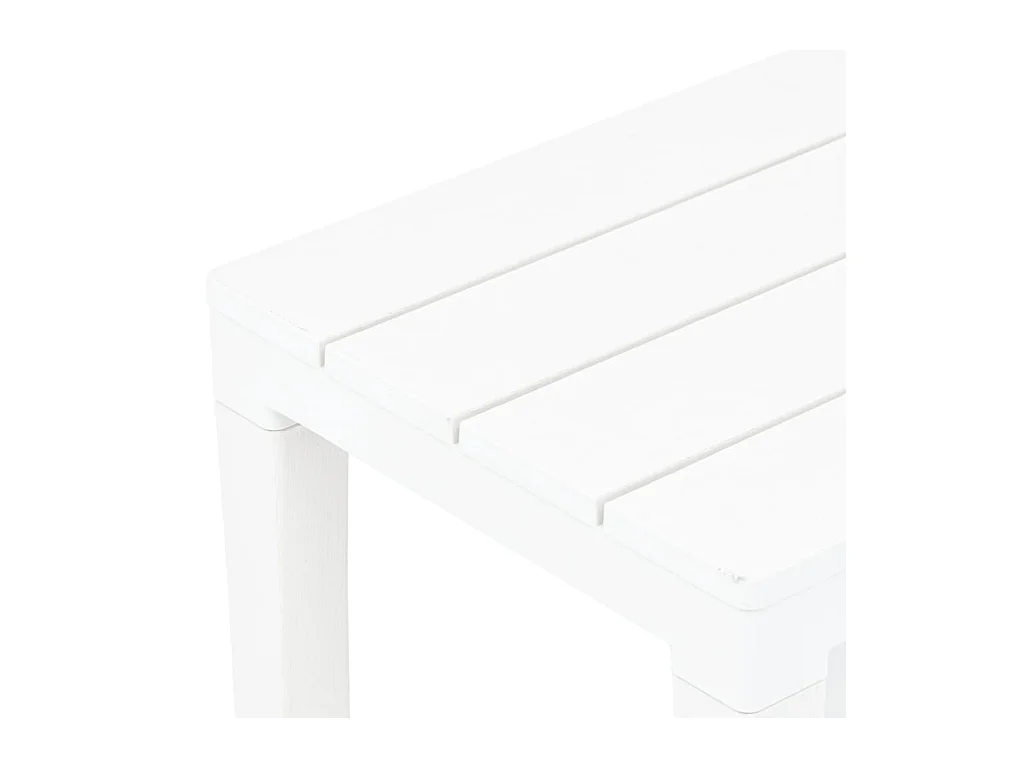 Bancos de jardim 2 peças plástico branco