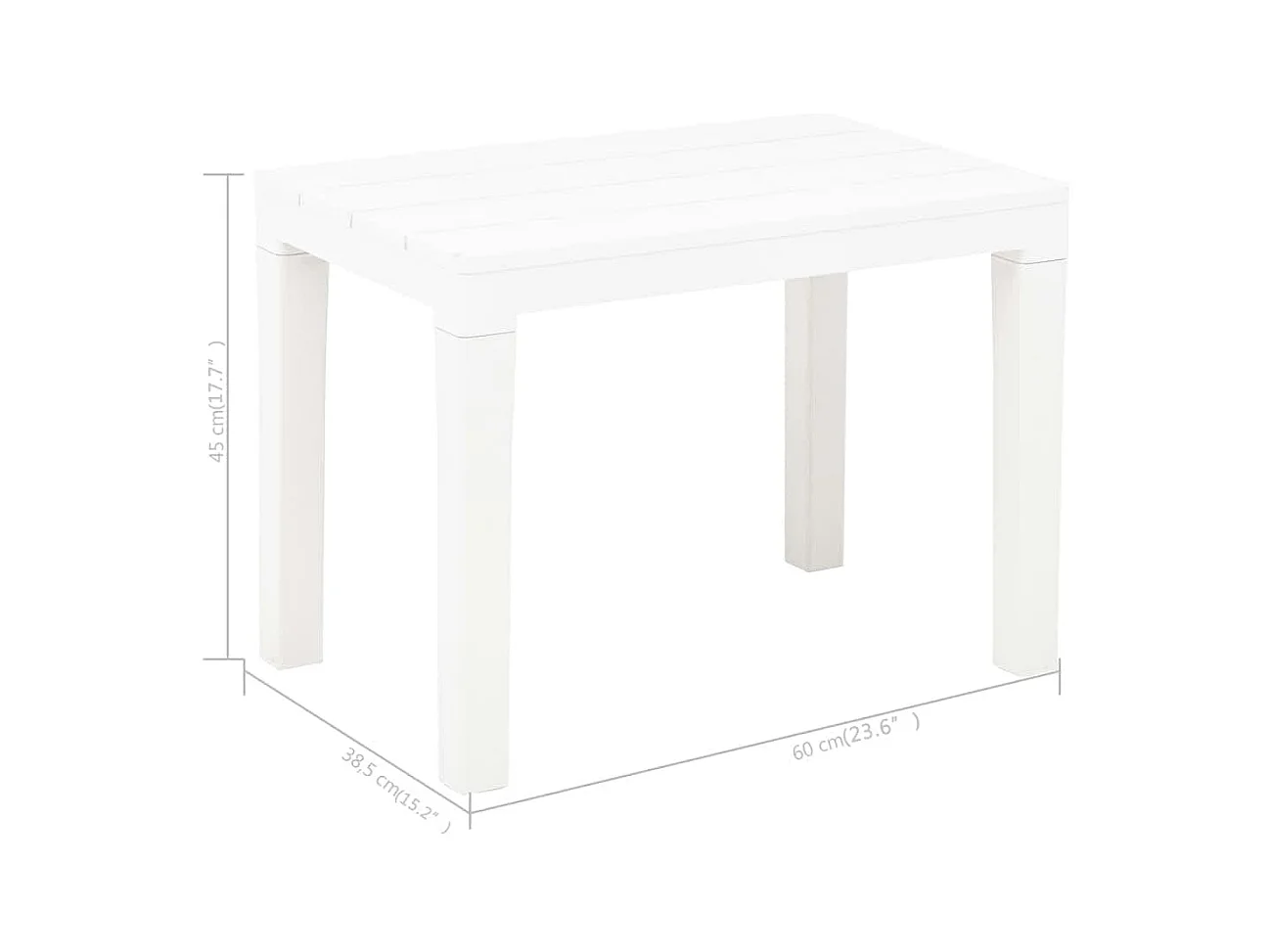 Bancos de jardim 2 peças plástico branco