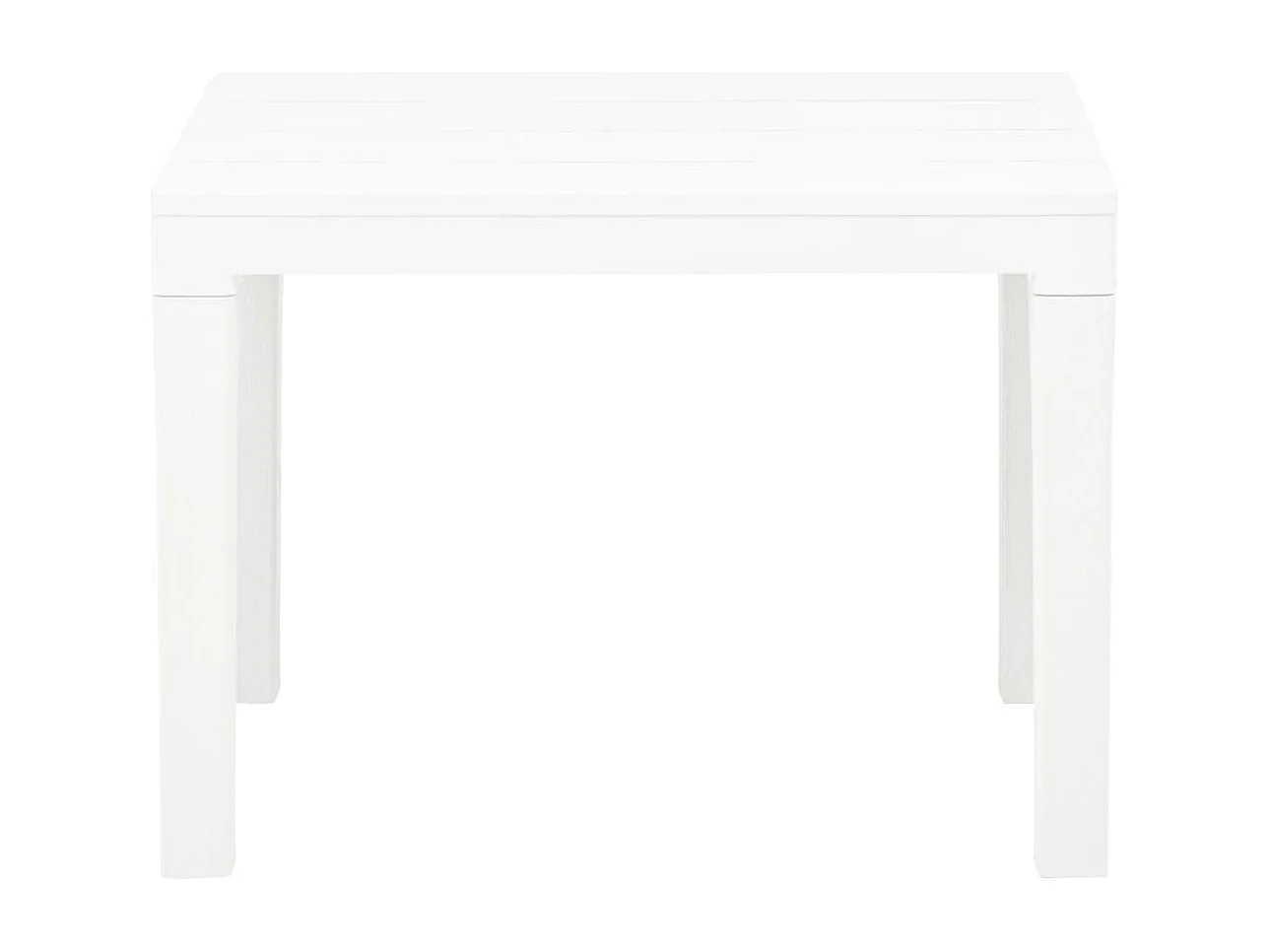 Bancs de jardin 2 pièces Blanc Plastique