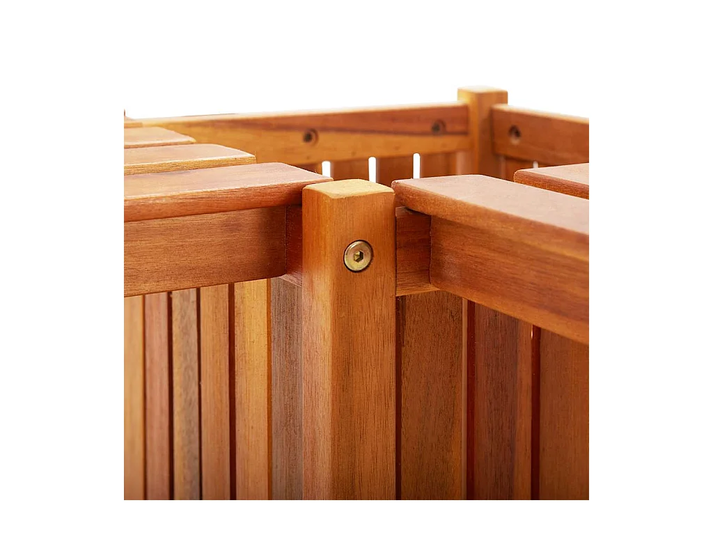 Banc de jardin et jardinière 117x117x40 cm Bois solide d'acacia