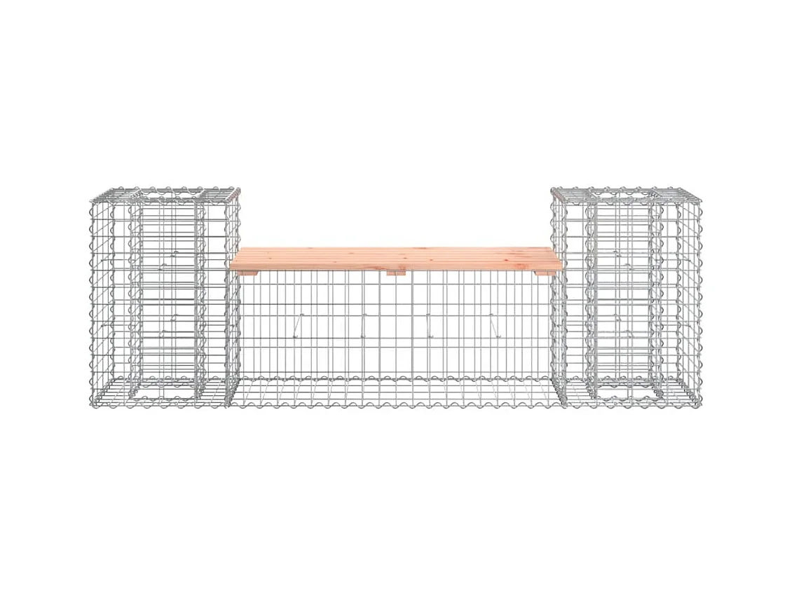 Banc de jardin design gabion 183x41x60,5 cm bois massif douglas