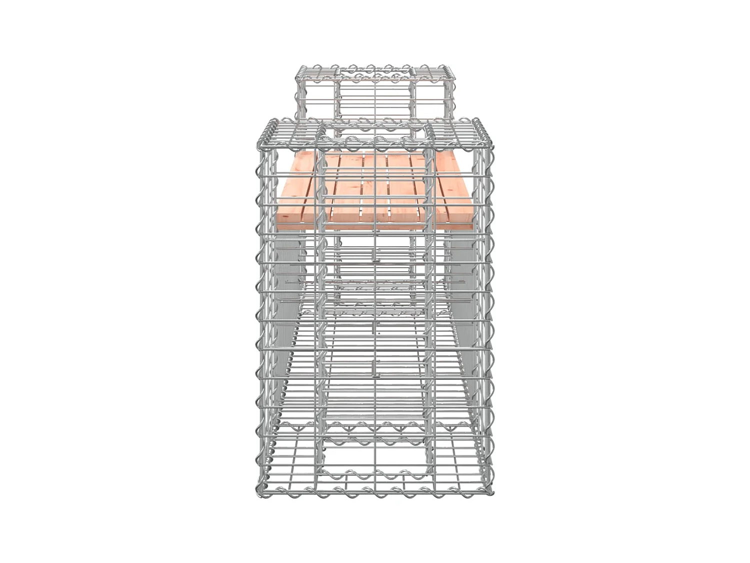 Banc de jardin design gabion 183x41x60,5 cm bois massif douglas