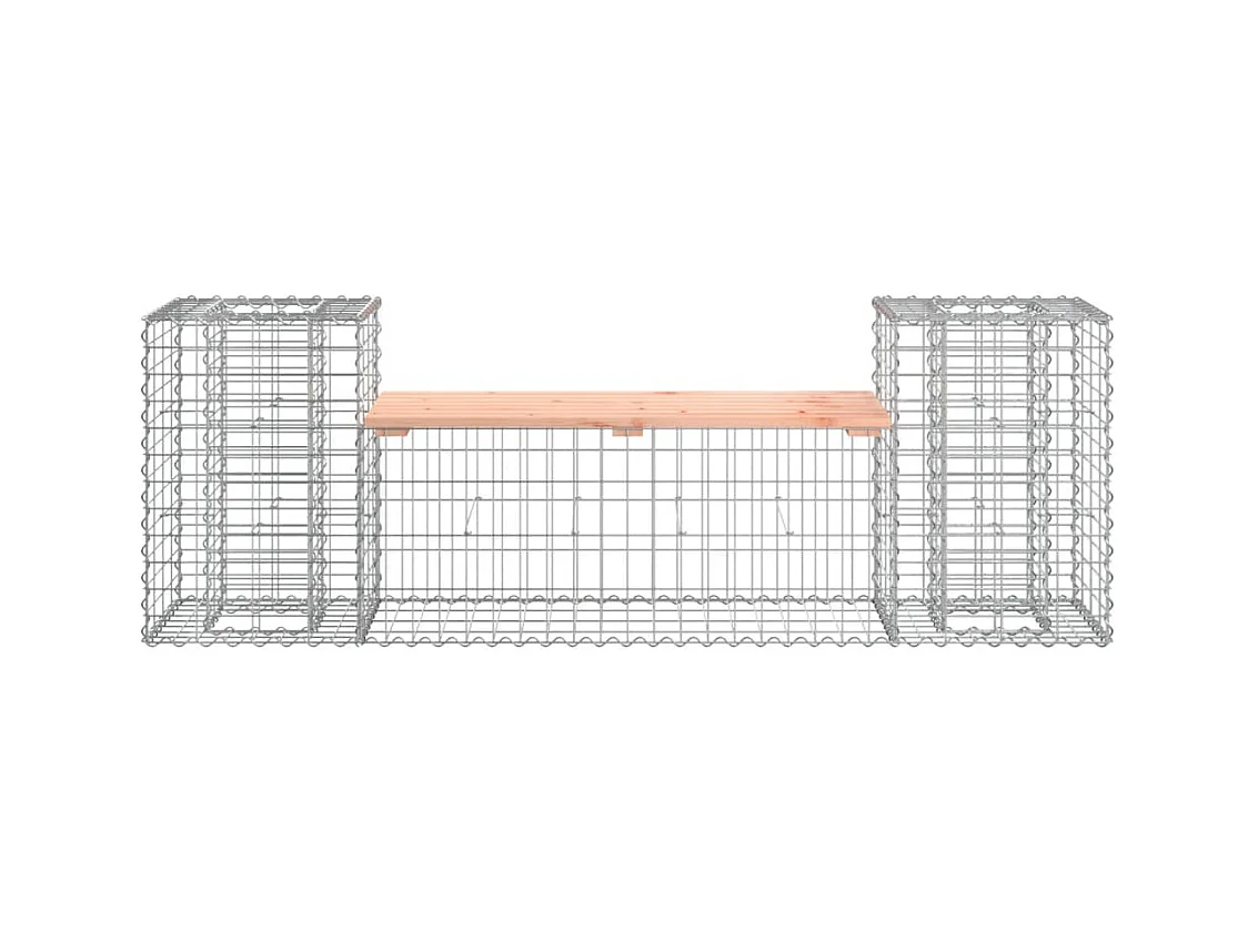 Banc de jardin design gabion 183x41x60,5 cm bois massif douglas