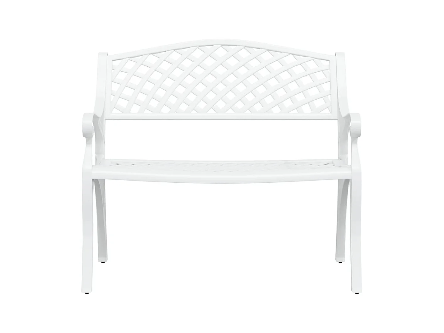 Banc de jardin 102 cm Aluminium coulé Blanc