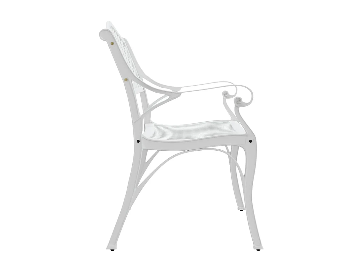 Banc de jardin 102 cm Aluminium coulé Blanc