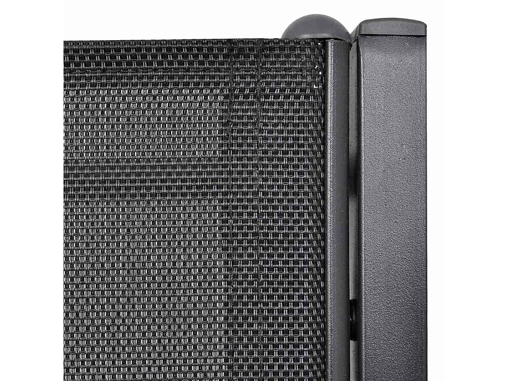 Banco de jardín 2 personas acero y textileno negro 131 cm