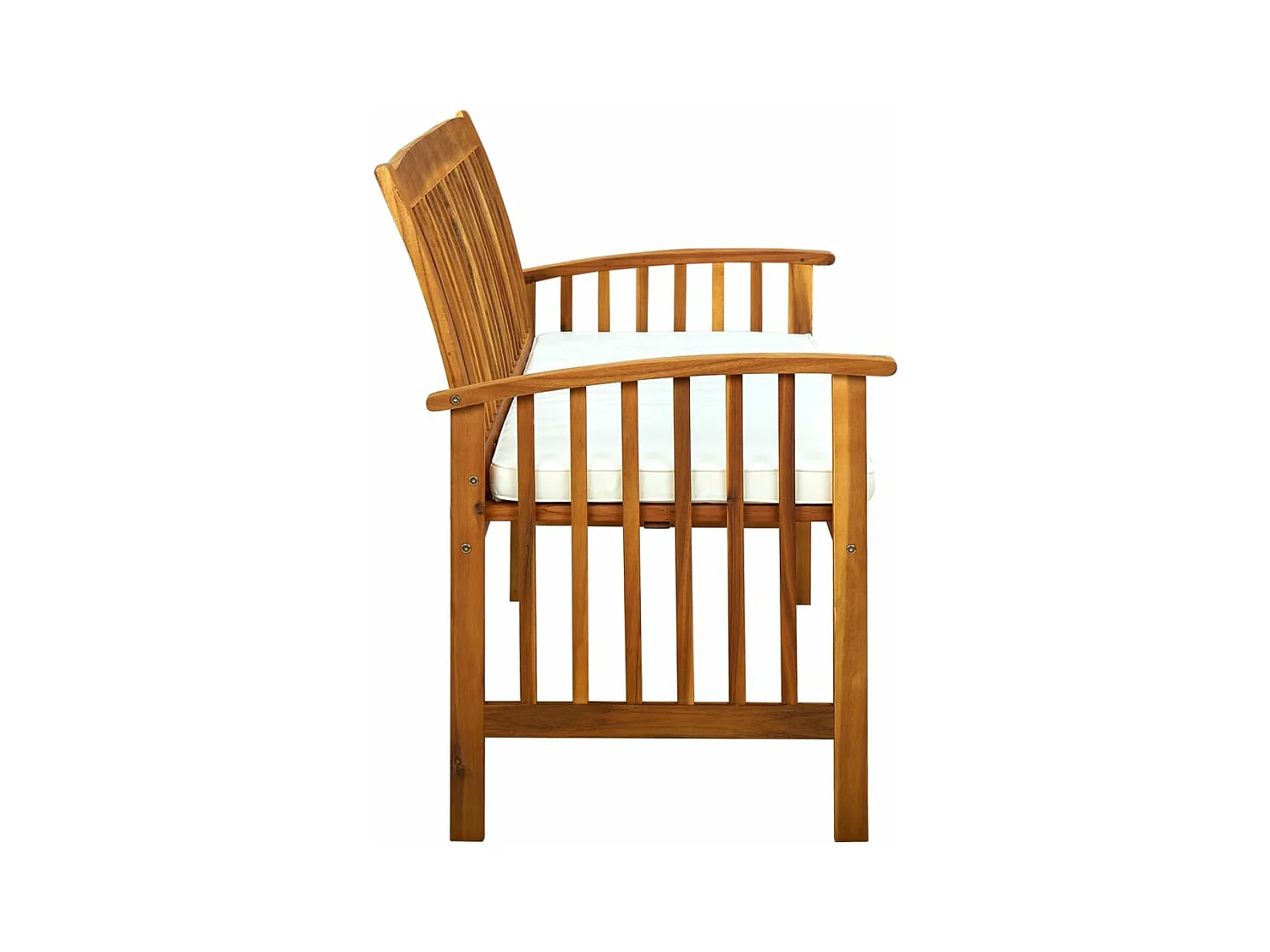 Banc de jardin avec coussin 147 cm Bois d'acacia massif