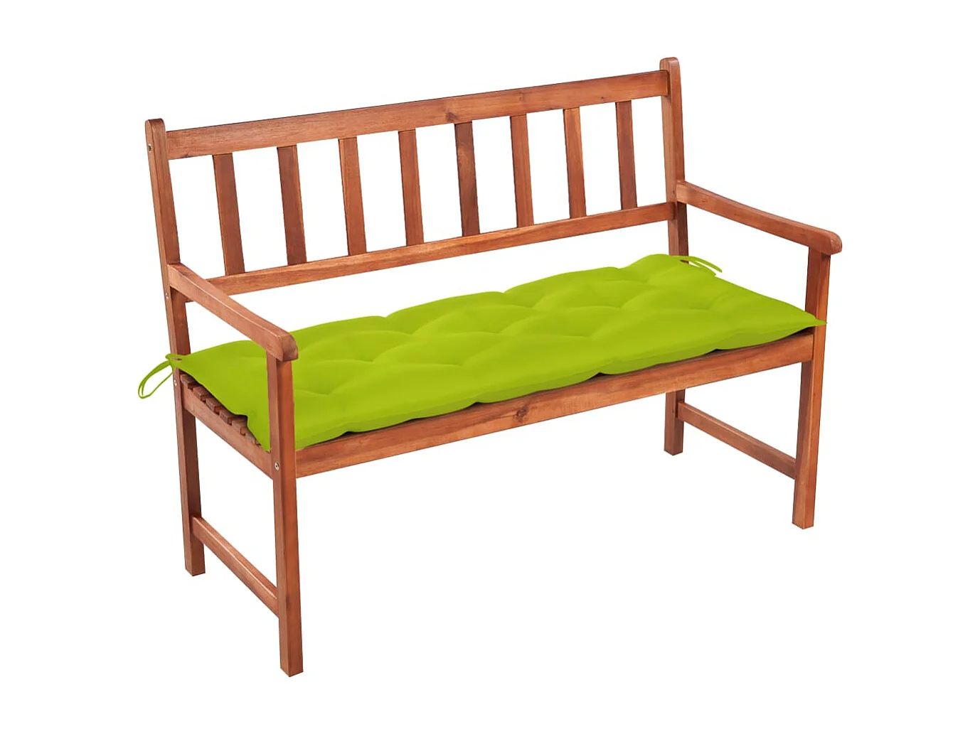 Banc de jardin avec coussin 120 cm Bois d'acacia massif
