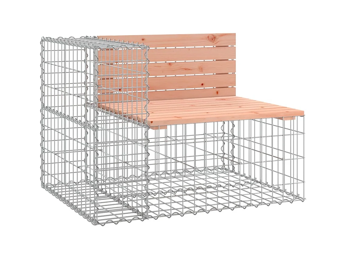 Banc jardin design gabion 92x71x65,5 cm bois massif de douglas