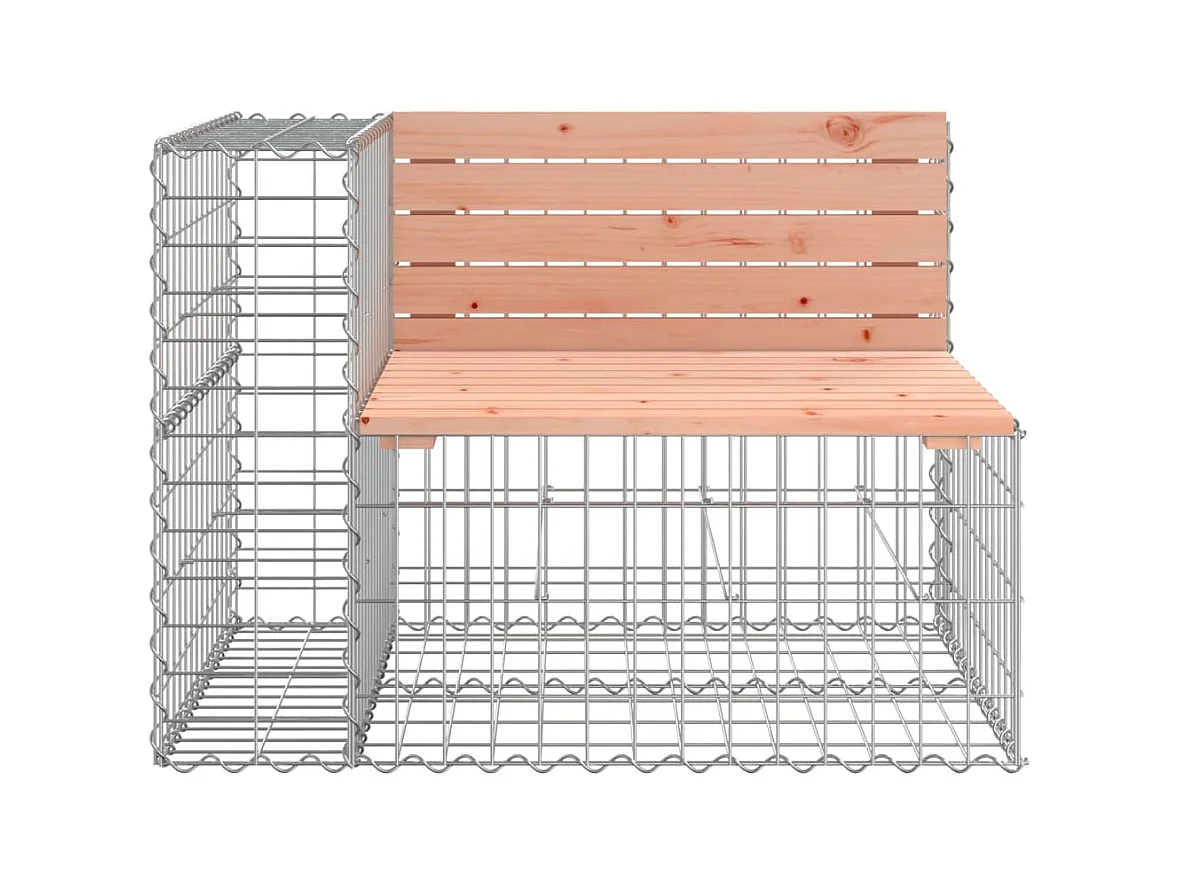 Banc jardin design gabion 92x71x65,5 cm bois massif de douglas