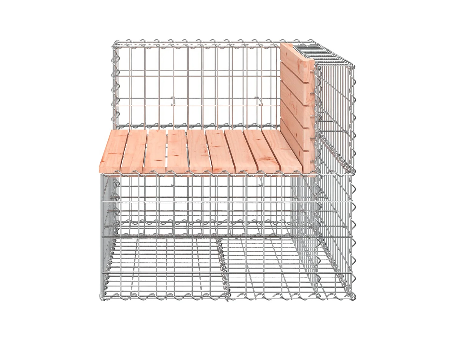 Banc jardin design gabion 92x71x65,5 cm bois massif de douglas