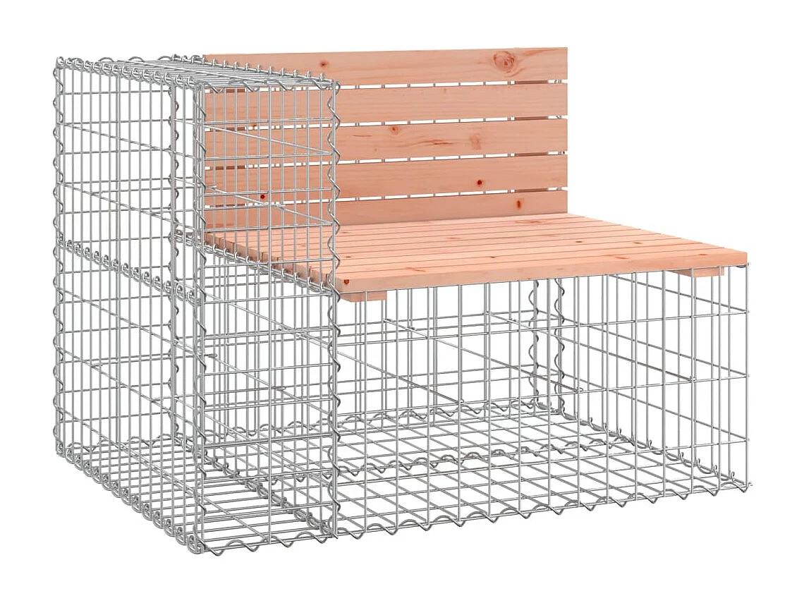 Banco jardín diseño gaviones madera abeto Douglas 92x71x65,5 cm