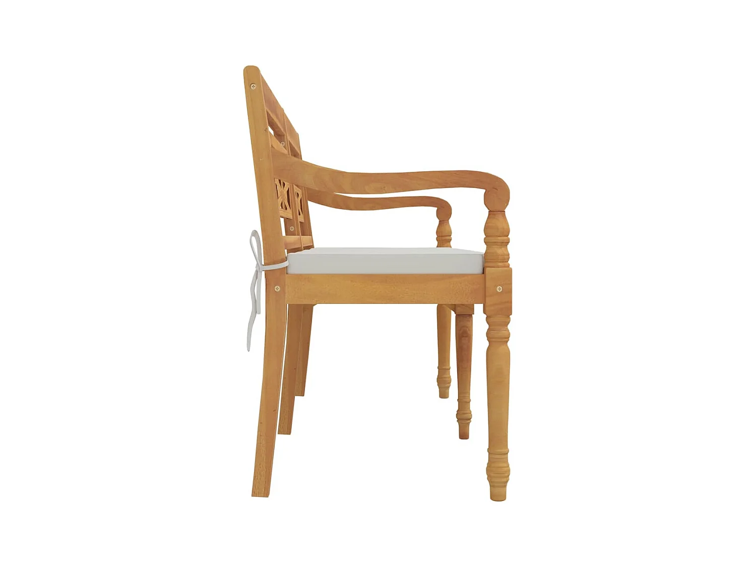 Banc Batavia avec coussin 150 cm Bois de teck massif