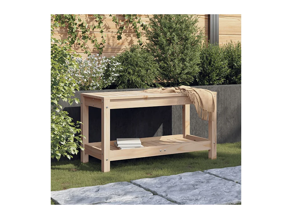 Banc de jardin 82,5x35x45 cm bois massif de pin