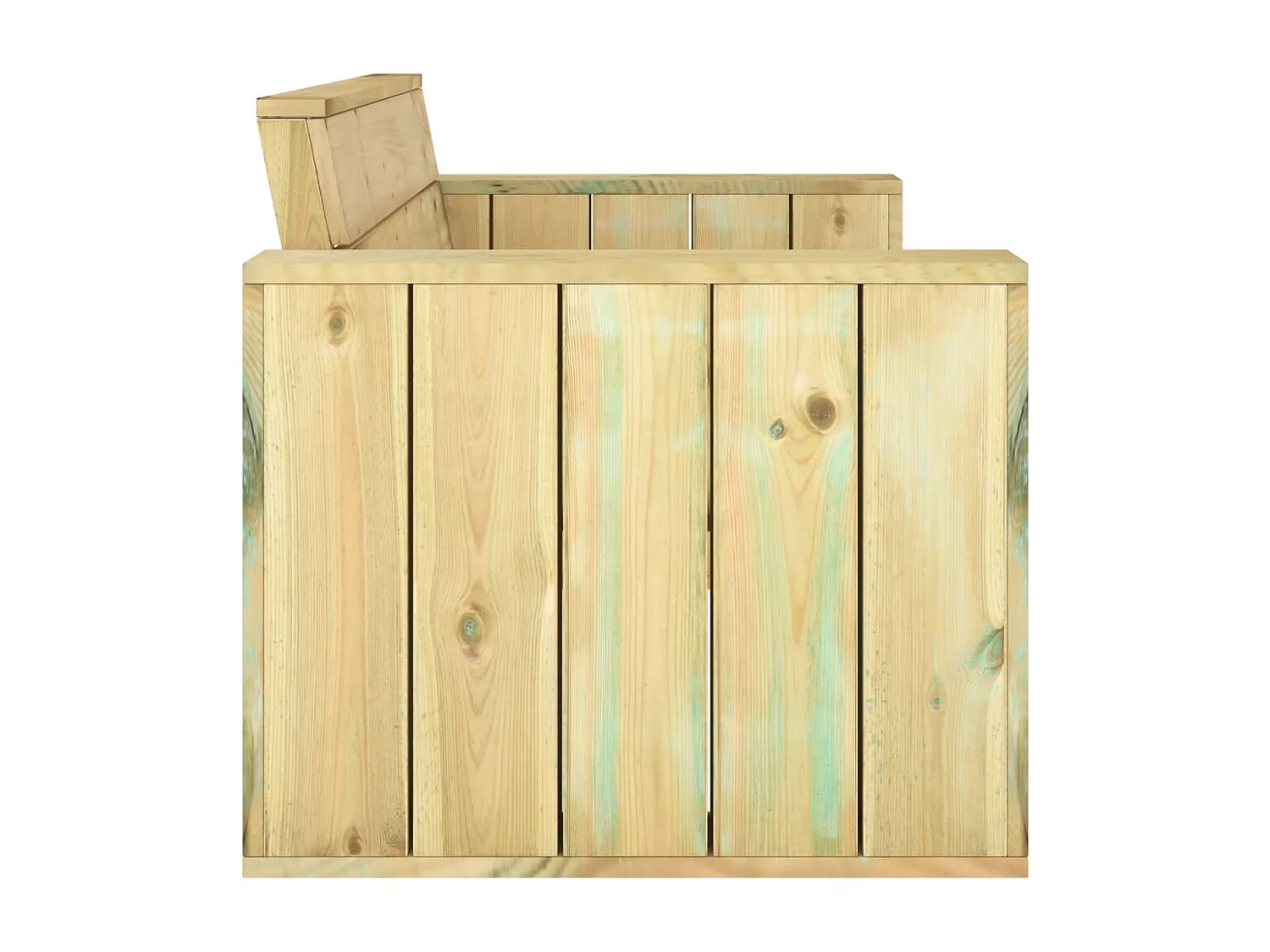 Banco de jardín de madera de pino impregnada 139 cm