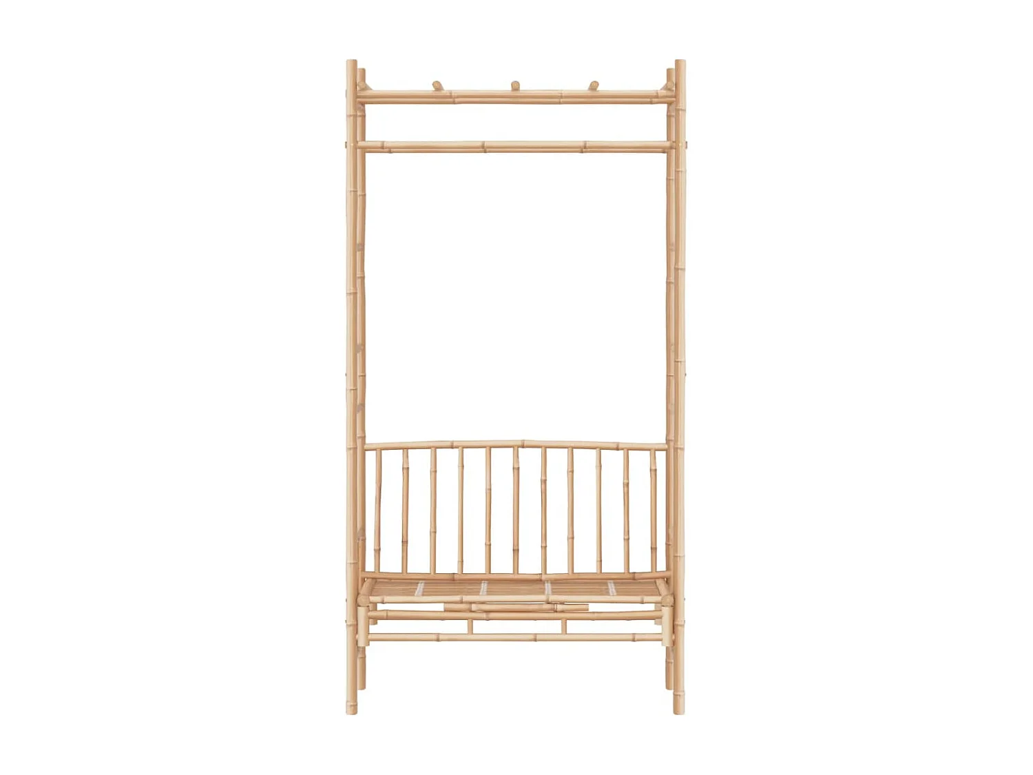 Banc de jardin avec pergola 116 cm Bambou
