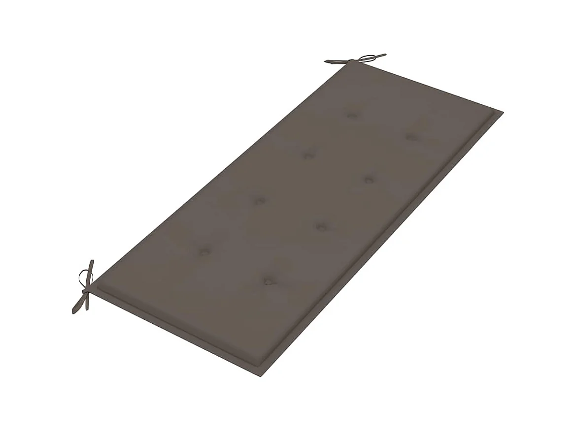 Banco de jardín plegable con cojín bambú 118 cm