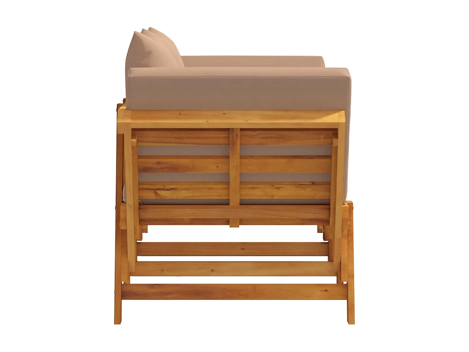 Banc de jardin avec coussins 2 en 1 bois d'acacia massif