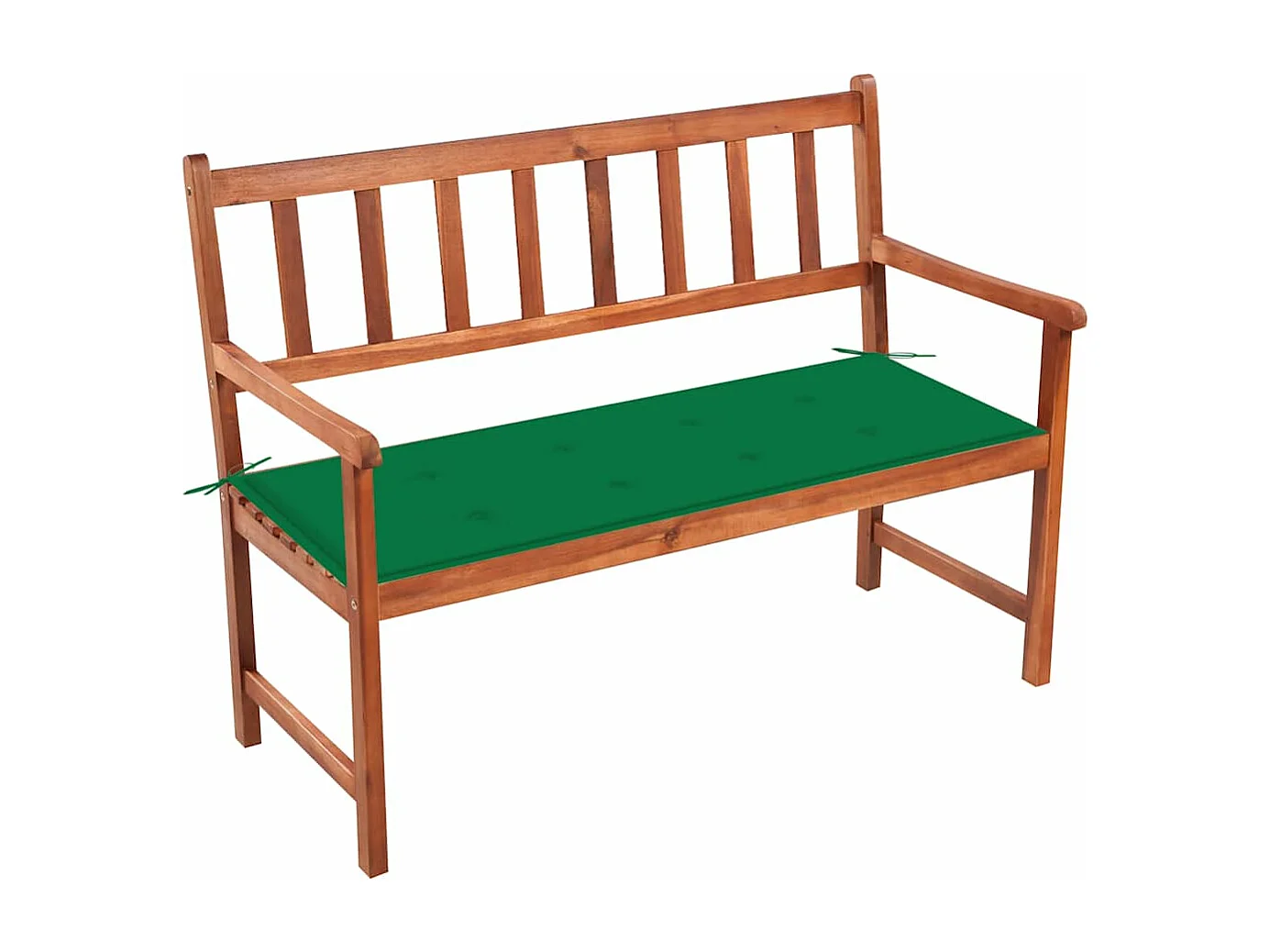 Banc de jardin avec coussin 120 cm Bois d'acacia massif